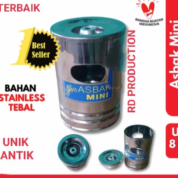 Jual LANGSUNG ORDER GAN ASBAK STAINLESS Asbak Rokok Asbak Unik Tong