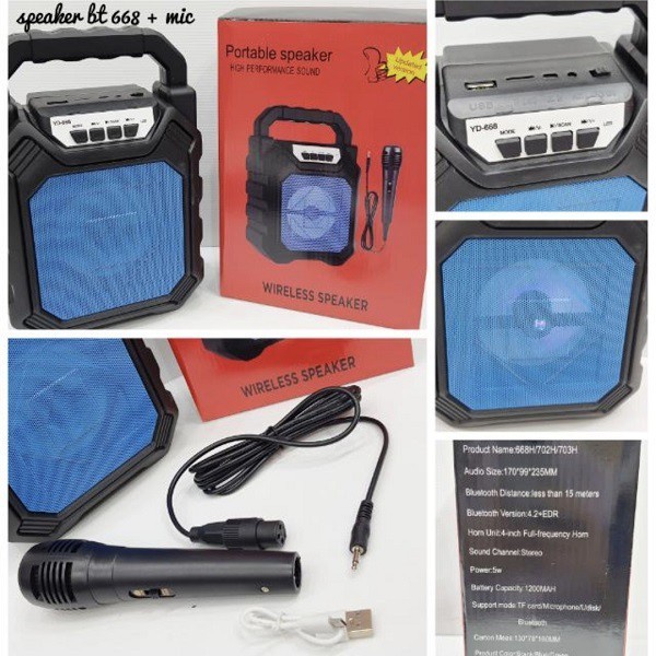 Jual Produk Unggulan Speaker Lampu Led Nus Microphone Spiker Blutut