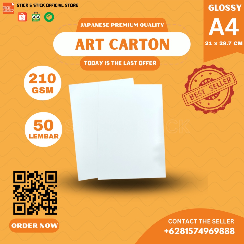 Jual Art Carton Gsm A Isi Lbr Kertas Karton Paper Glossy