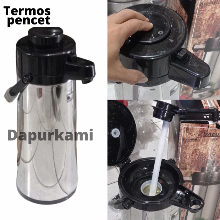 Jual Aisi Termos Pencet Air Panas Elephant Termos Stainles Elephant