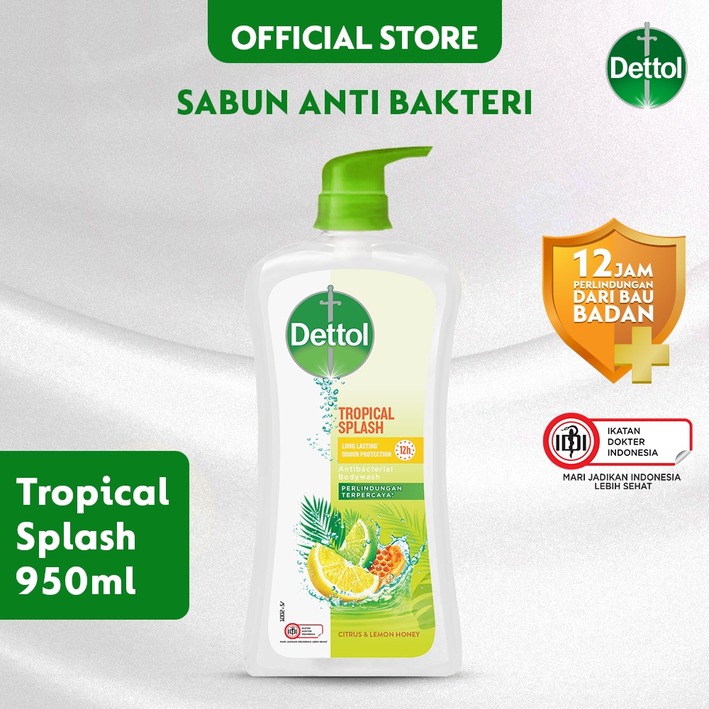 Jual Dettol Sabun Mandi Cair Anti Bakteri Tropical Splash Gr