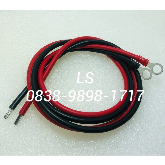 Jual Kabel Aki 2x10mm2 Kabel Utk SCC Ke Aki Baterai Panjang 2M Merah