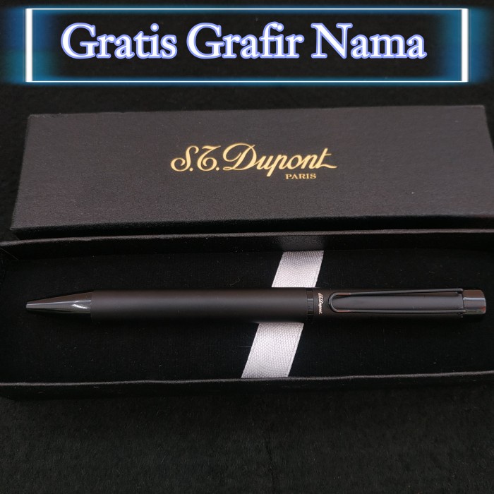 Jual Pulpen Ballpoint Mewah St Dupont Black Titan Exclusive Gratis