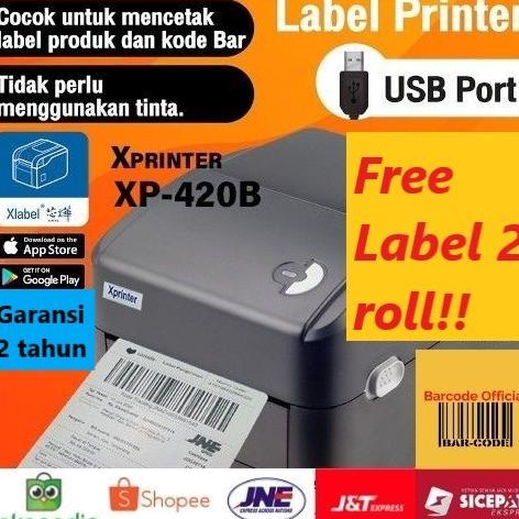 Jual Printer Barcode Thermal Xprinter Xp B Size Inc Mm Free