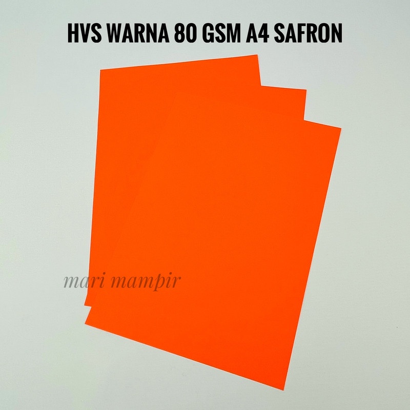 Jual KERTAS HVS FOTOKOPI PRINT WARNA 80 GSM A4 WARNA SAFFRON 20