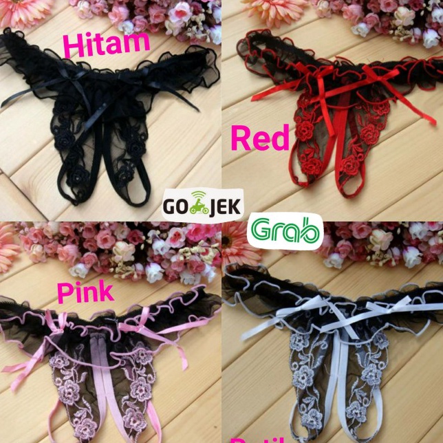 Jual Cod Celana Dalam Wanita Gstring Thong Bikini Kolor Bra Open Crotch