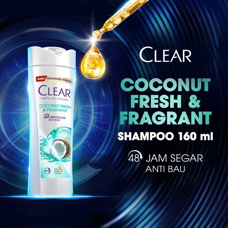 Jual CLEAR Shampoo Anti Ketombe Coconut Fresh Fragrant Kesegaran