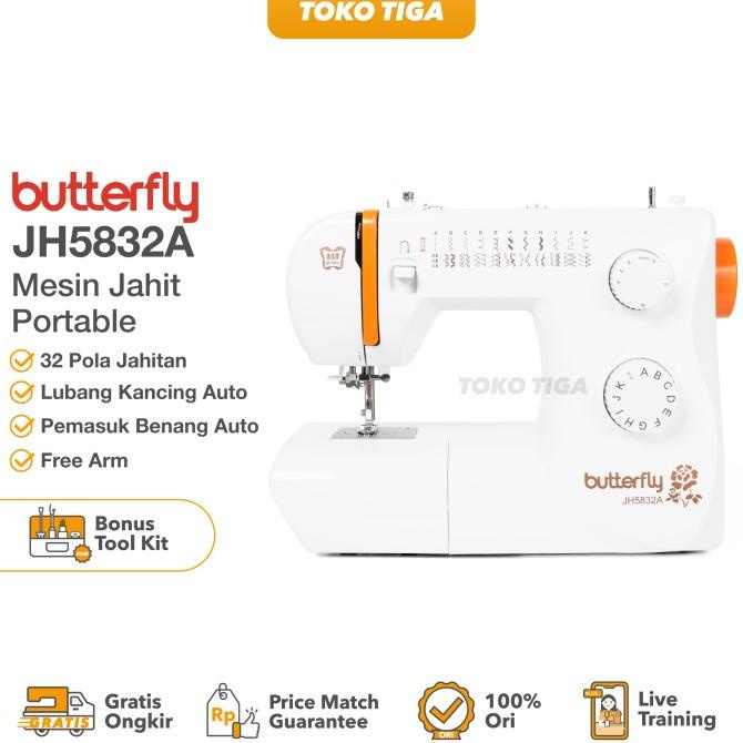 Jual Mesin Jahit Butterfly Jh A Multifungsi Portable Shopee