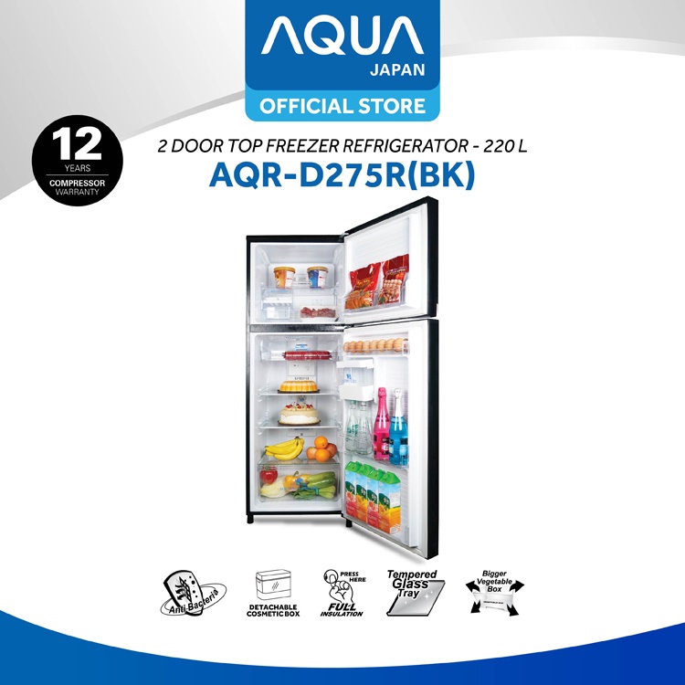 Jual PROMO DISKON HOT SALE AQUA JAPAN AQR D275R Kulkas 2 Pintu Inverter