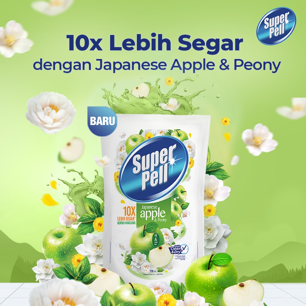 Jual SuperPell Pembersih Lantai Pel Lantai Harum Wangi Japanese Apple