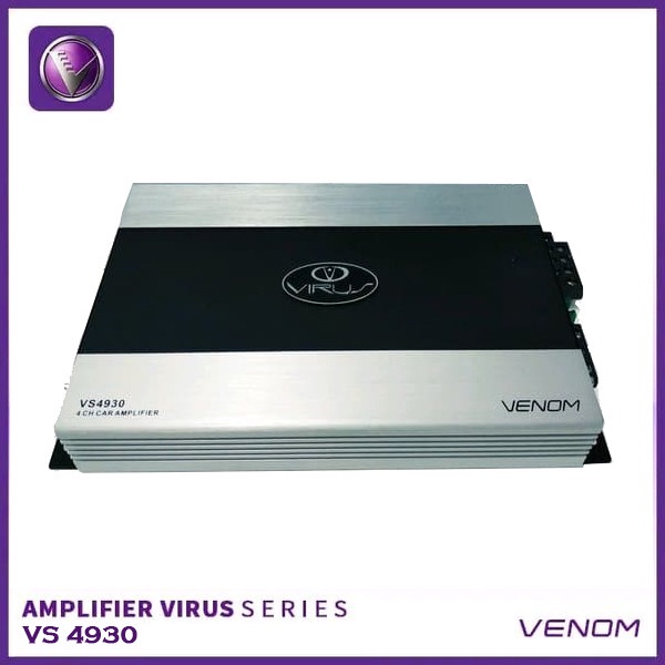 Jual POWER AMPLIFIER 4 CHANNEL VENOM VIRUS VS 4930 4CH AUDIO MOBIL