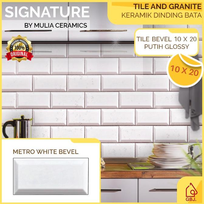 Jual Keramik Bata Putih Bevel X Metro White Kw Signature Mulia