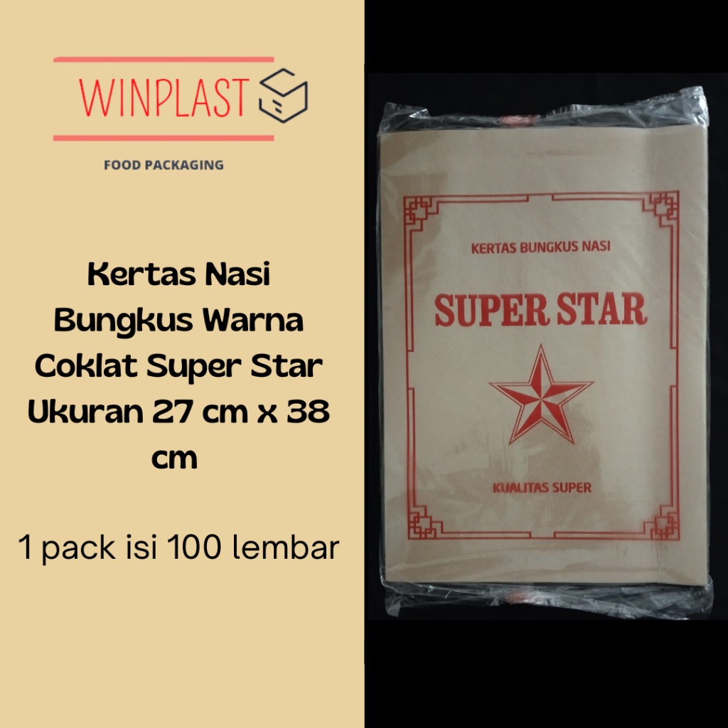 Jual Kertas Nasi Bungkus Kertas Nasi Coklat 27cm X 38cm Isi 100