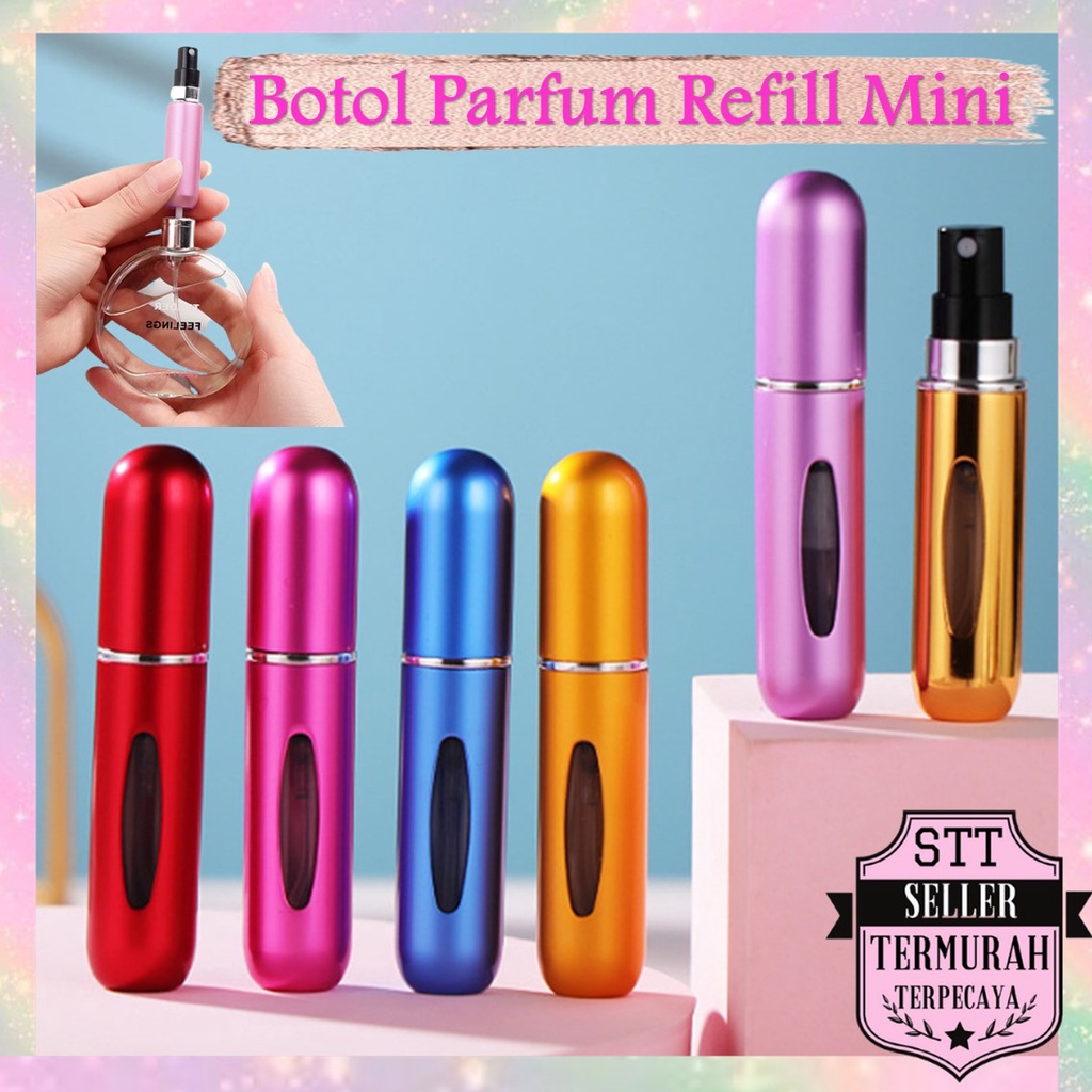 Jual STT Botol Parfum Refill Mini Portable 5Ml Bottle Spray Aluminium