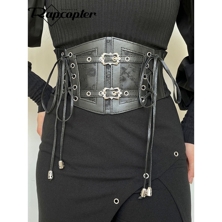 Jual Rapcopter Y2K Vintage Black Corset Top Grunge Fairycore Punk