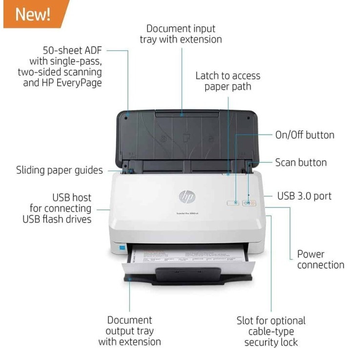 Jual PROMO SCANNER HP SCANJET PRO 3000 S4 SHEET FEED ADF DUPLEX