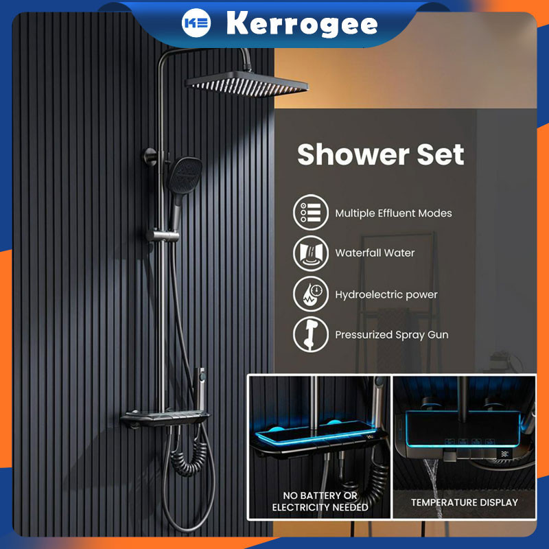 Jual Kerrogee Shower Set Tombol Led Digital Display Thermostatic