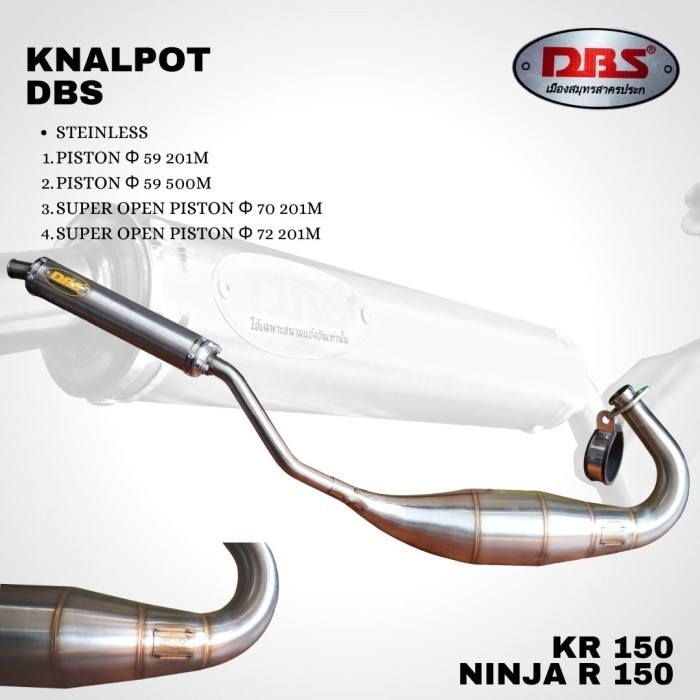 Jual Knalpot Dbs Ninja R Kr Original Dbs Racing Thailand Steinless