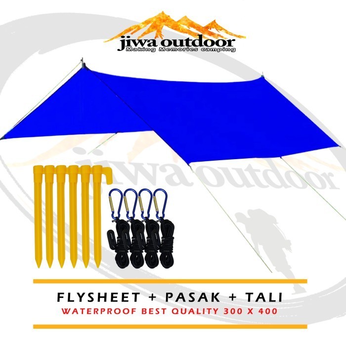 Jual Flysheet Pasak Tali Set X Waterproof Atap Tenda