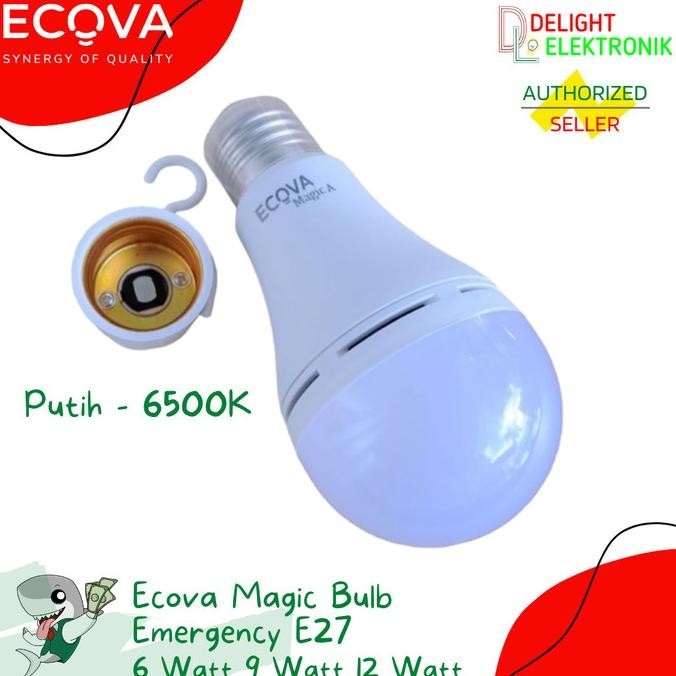 Jual Lampu Emergency Bulb Ecova E27 Cool Daylight 6 9 12W Watt Shopee