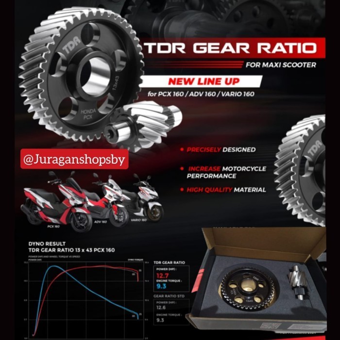 Jual Gear Ratio Pcx Adv Vario Gearbox X T Original Tdr