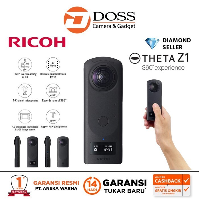 Jual Ricoh Theta Z Camera Garansi Resmi Ricoh Theta Shopee