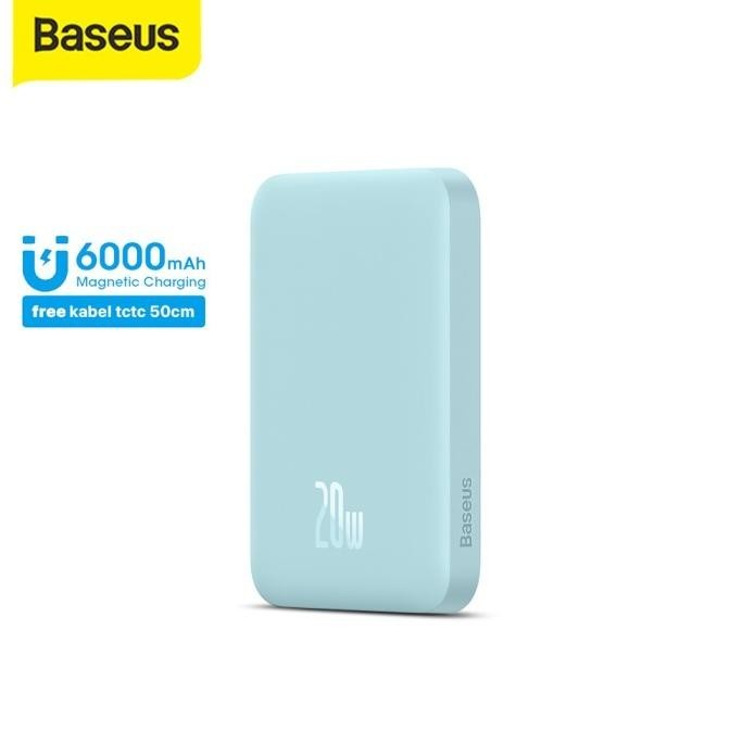 Jual Baseus Wireless Power Bank Magnetic Magsafe 20W Fast Charging