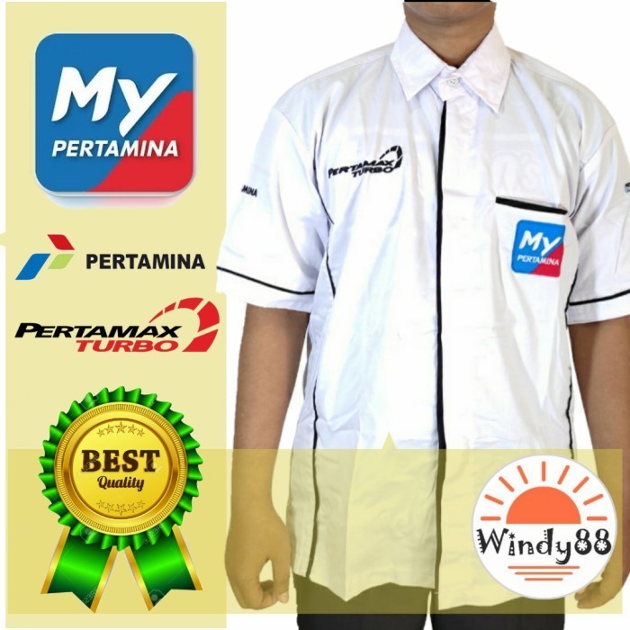 Jual Pakaian Seragam Kerja My Pertamina Kemeja Baju Pria Wanita SPBU