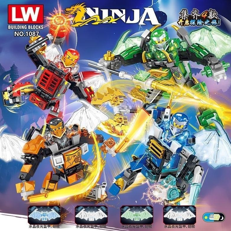 Jual Mainan Balok Bricks Ninjago Robot Sayap Lw Lengkap Dengan