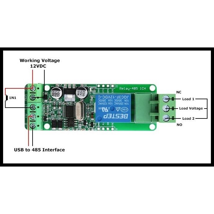 Jual Termurah Modul Modbus Rtu Ch Way Channel V Relay Optocoupler