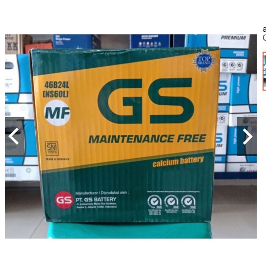 Jual Aki Kering Mobil Gs Mf Ns Maintenance Free Original Shopee