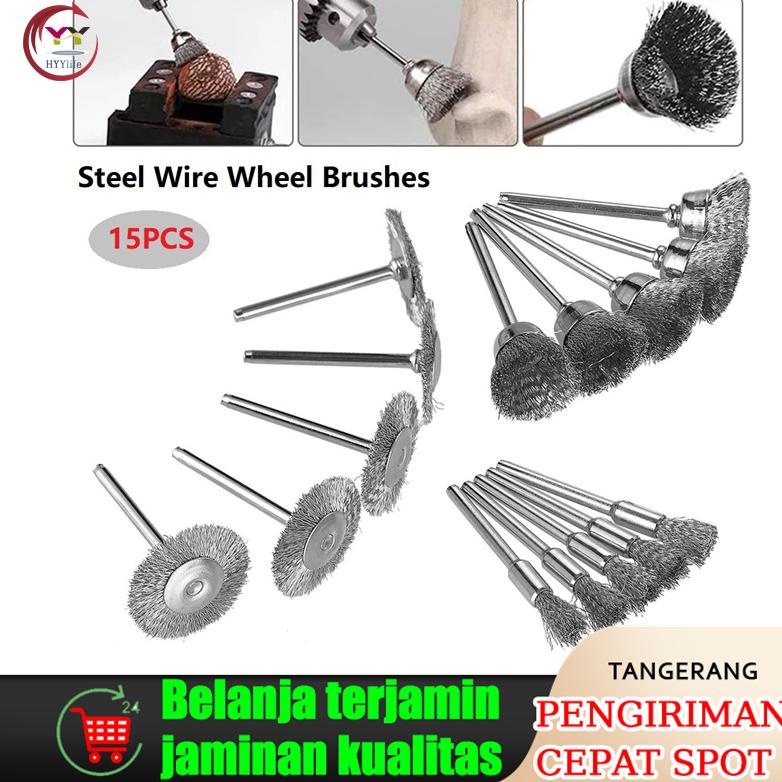 Jual Termurah Mata Bor Sikat Kawat Piring Baja Mini Grinder Wire Brush