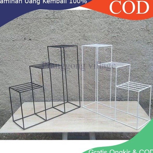 Jual Vd Pot Bunga Besi Standing Pot Ram Tingkat Berdiri Rak Bunga