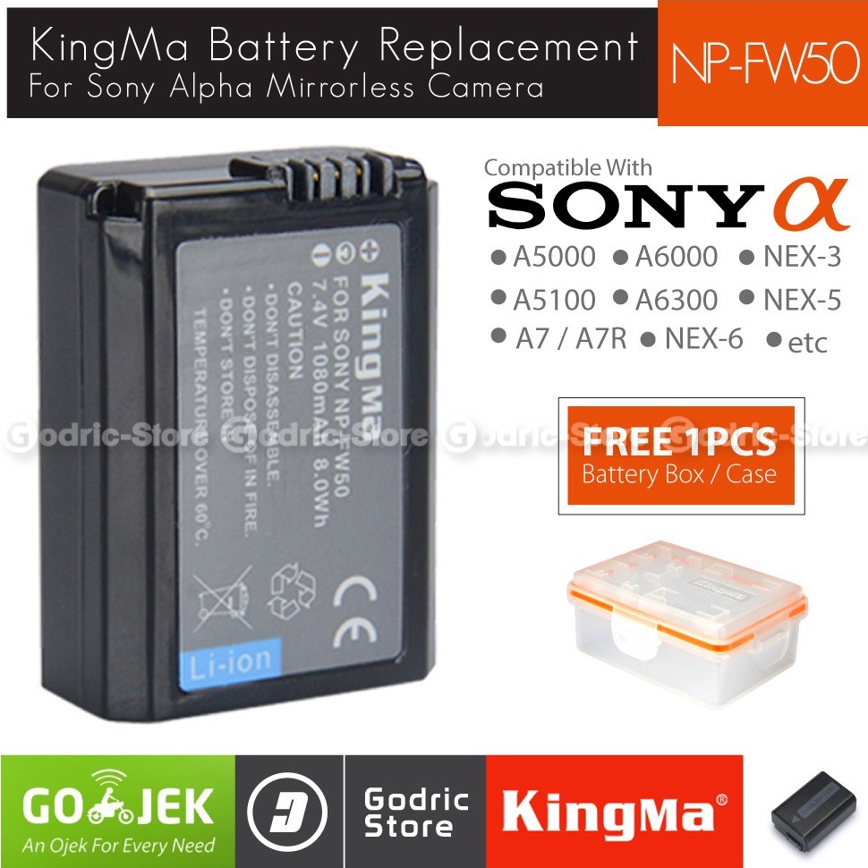 Jual Wow Murah Meriah Kingma Baterai Np Fw Sony Alpha Battery A R