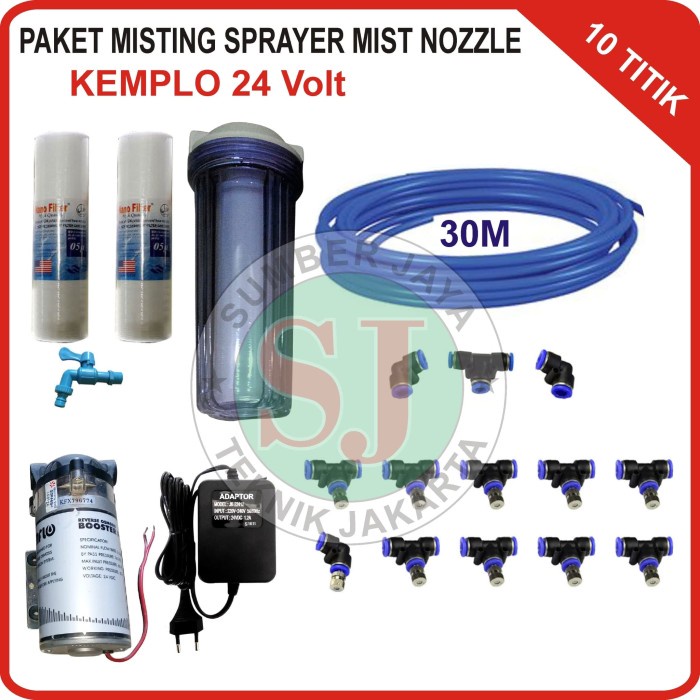 Jual Mesin Embun Walet Lengkap Set Titik Nozzle Pompa Kemflo V