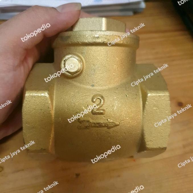 Jual Swing Check Valve Kuningan Klep Tabok 2 INCH PN16 Shopee