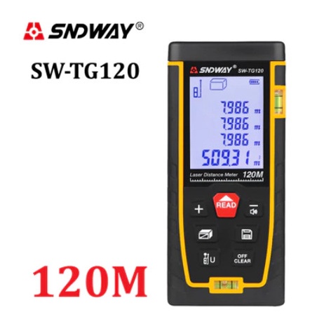 Jual SNDWAY SW TG120 Digital Laser Distance Meter 120m Meteran Digital