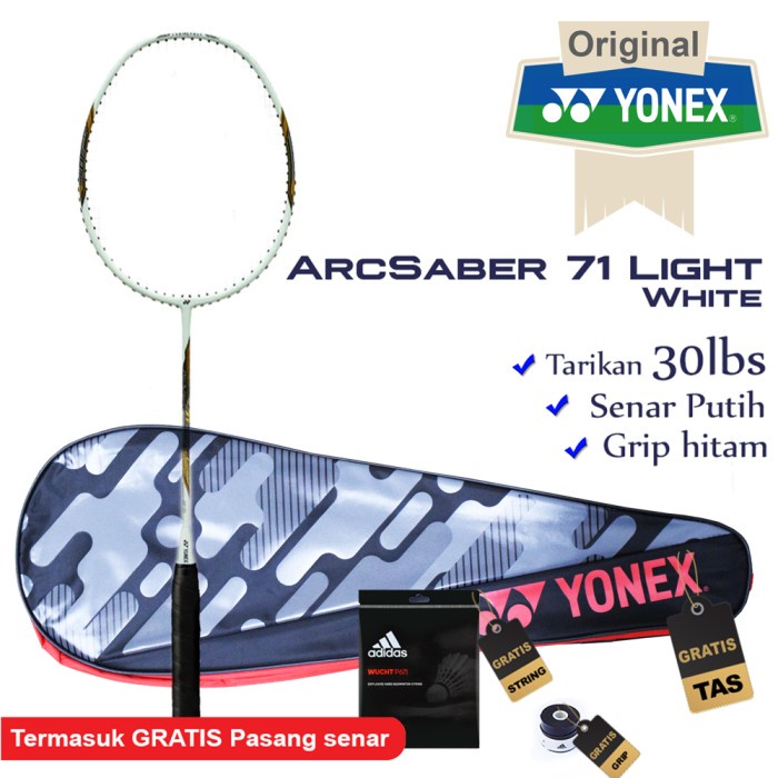 Jual Raket Badminton Yonex ArcSaber 71 Light White 100 Original