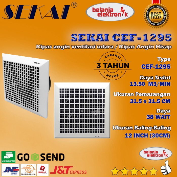 Jual Sekai Kipas Angin Exhaust Fan Plafon Hexos Ceiling Inch Cef