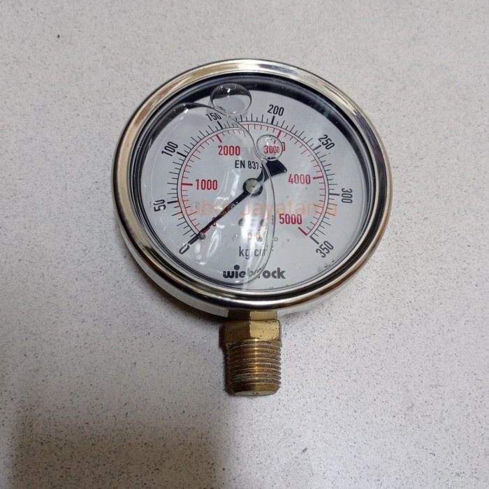 Jual Baru Pressure Gauge Raket Stainless 4 Inchi 350 Bar 5000 Psi