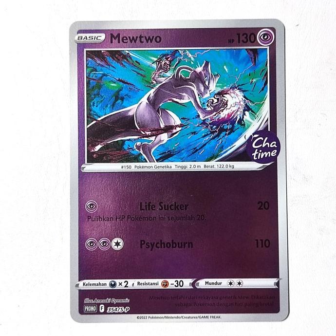 Jual Mewtwo 354 S P Promo Chatime Kartu Pokemon Indonesia Shopee