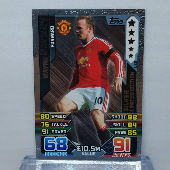 Jual Wayne Rooney Olivier Giroud Silver Limited Edition Topps Match