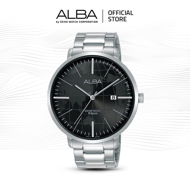 Jual ALBA Jam Tangan Pria AS9J81 Quartz Stainless Steel Silver Watch