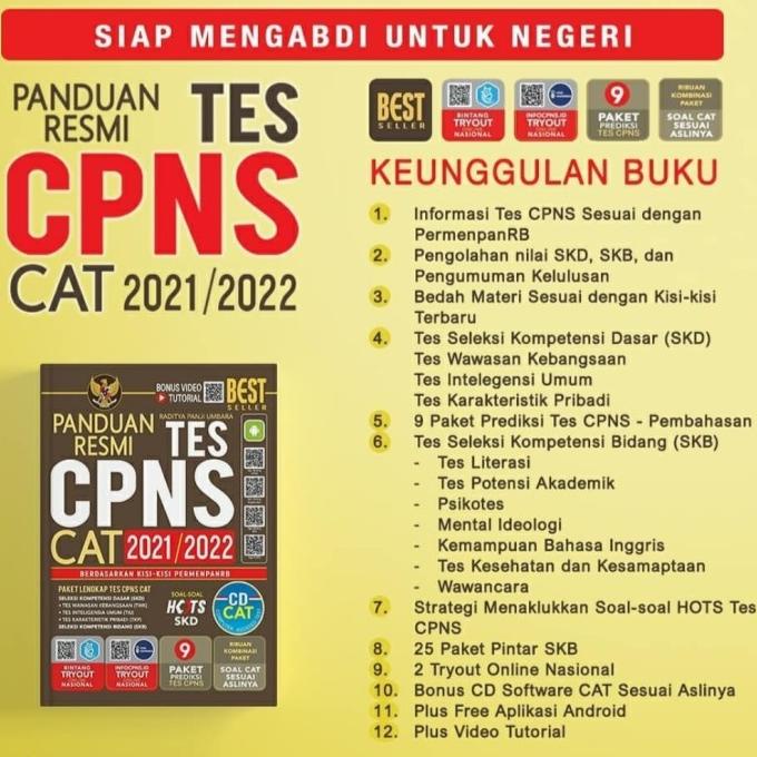 Jual Buku Panduan Resmi Tes Cpns Berdasarkan Kisi Kisi