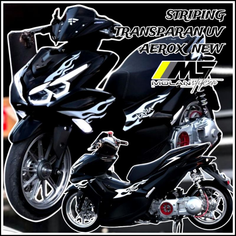 Jual Decal Sticker Striping Variasi Transparan Uv Aerox New Api All New