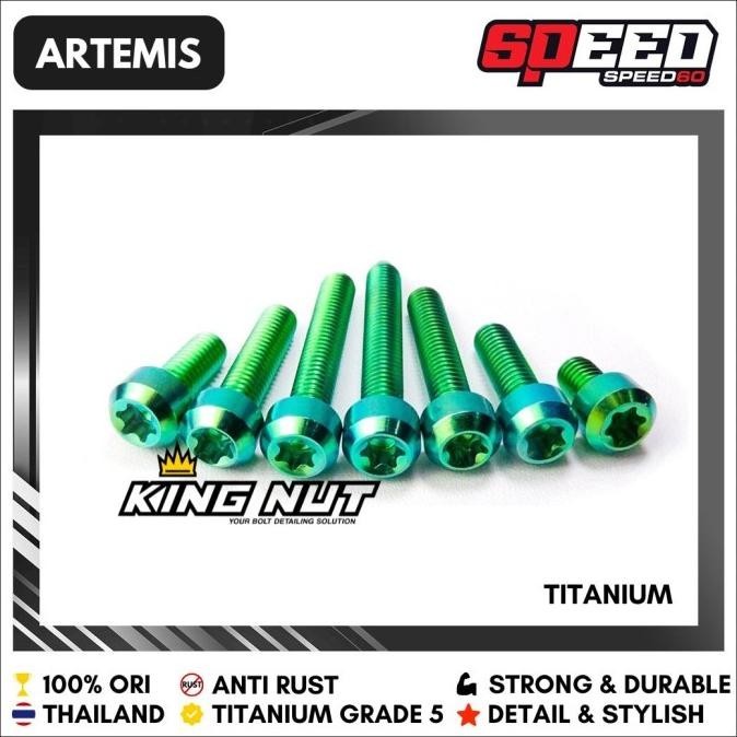 Jual Titanium Baut Breket Selang Rem Depan Fazzio Freego Grade 5 King