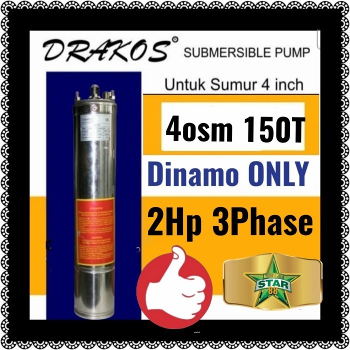 Jual Motor Dinamo Pompa Satelit Drakos Hp Phase Kw Submersible