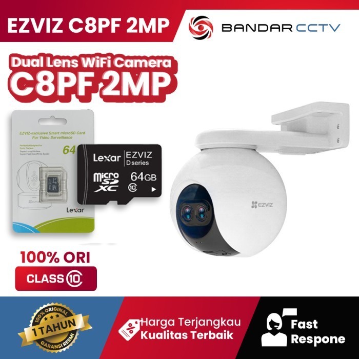 Jual New Ezviz C Pf Mp Dual Lens Pan Tilt Wifi Camera Shopee Indonesia