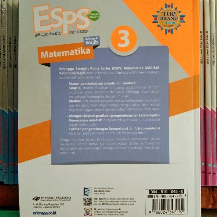 Jual Buku Esps Matematika 3 Wajib Sma Ma Kelas 12 Xii Edisi K13 Revisi