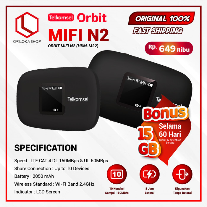 Jual Telkomsel Orbit Mifi N N Hkm M M Modem Wifi Portable